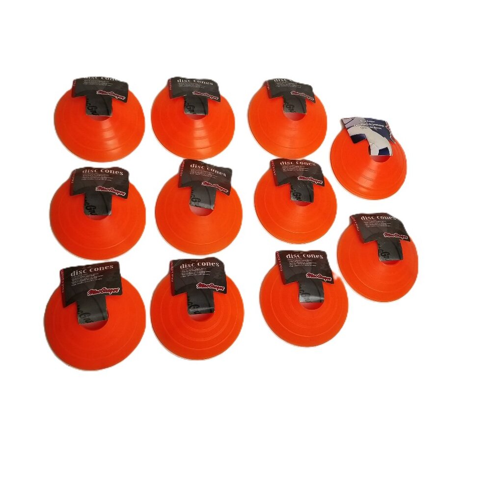 11 Sets MacGregor Disc Cones 44 Pack Orange Sports Training Soccer Basketball